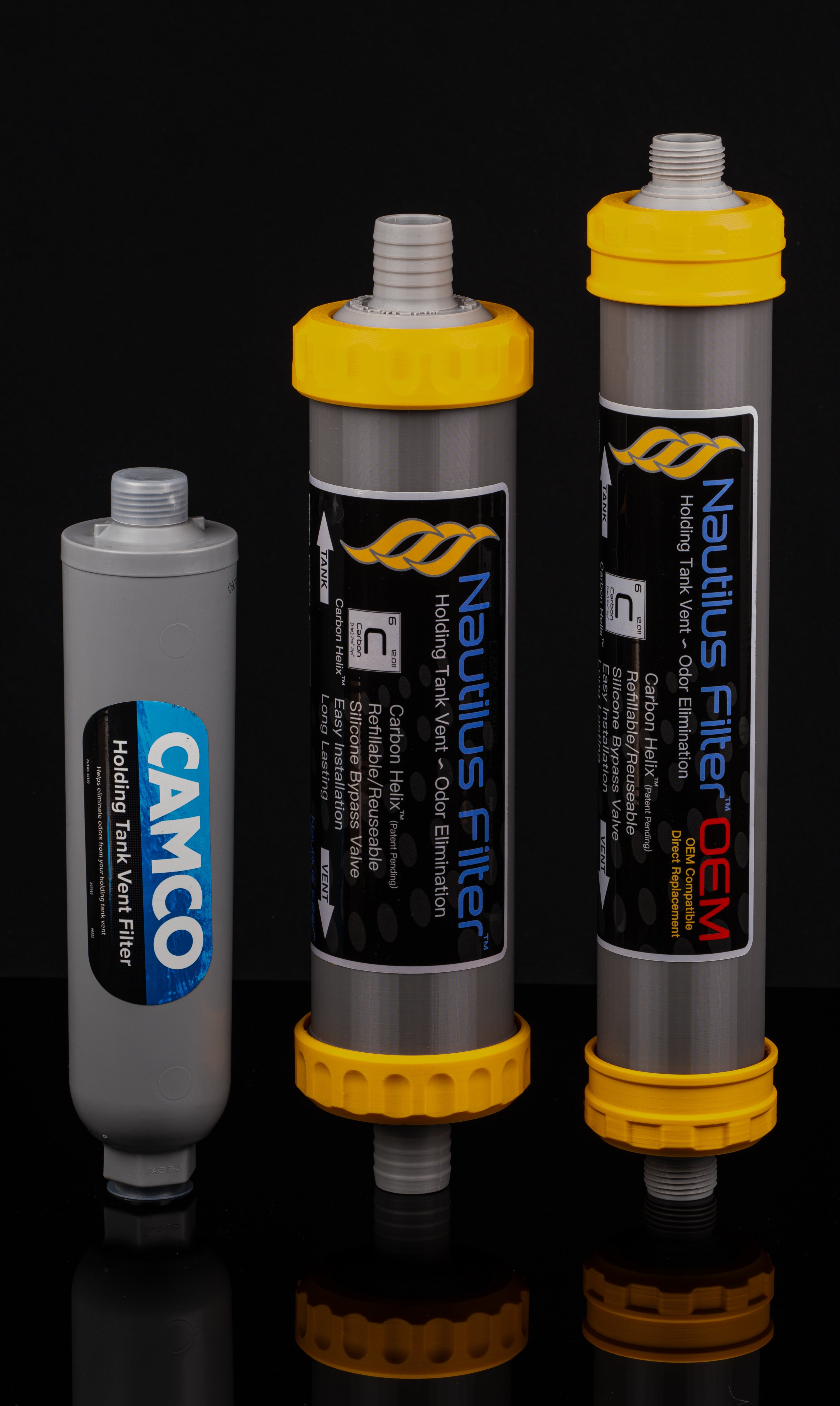 Nautilus Filter® vs. Camco Marine Holding Tank Vent Filter Kit