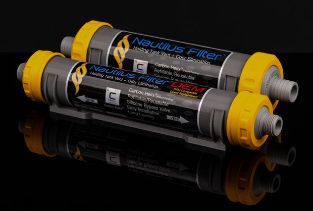 <p>The Nautilus Filter™ uses a proprietary blend of two specially selected activated carbons engineered to target gases—primarily hydrogen sulfide (H₂S)—and other sewer odors produced in marine holding tanks. This engineered blend delivers exceptional odor removal efficiency and extended service life.</p>