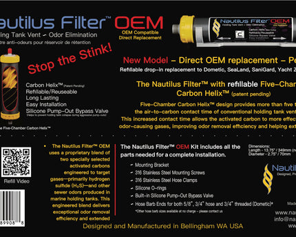 Nautilus Filter® OEM Holding Tank Vent Filter Kit